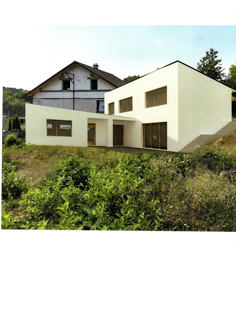 Predaj stavebného pozemku, projekt RD + základová doska, 1184 m2, Banka
